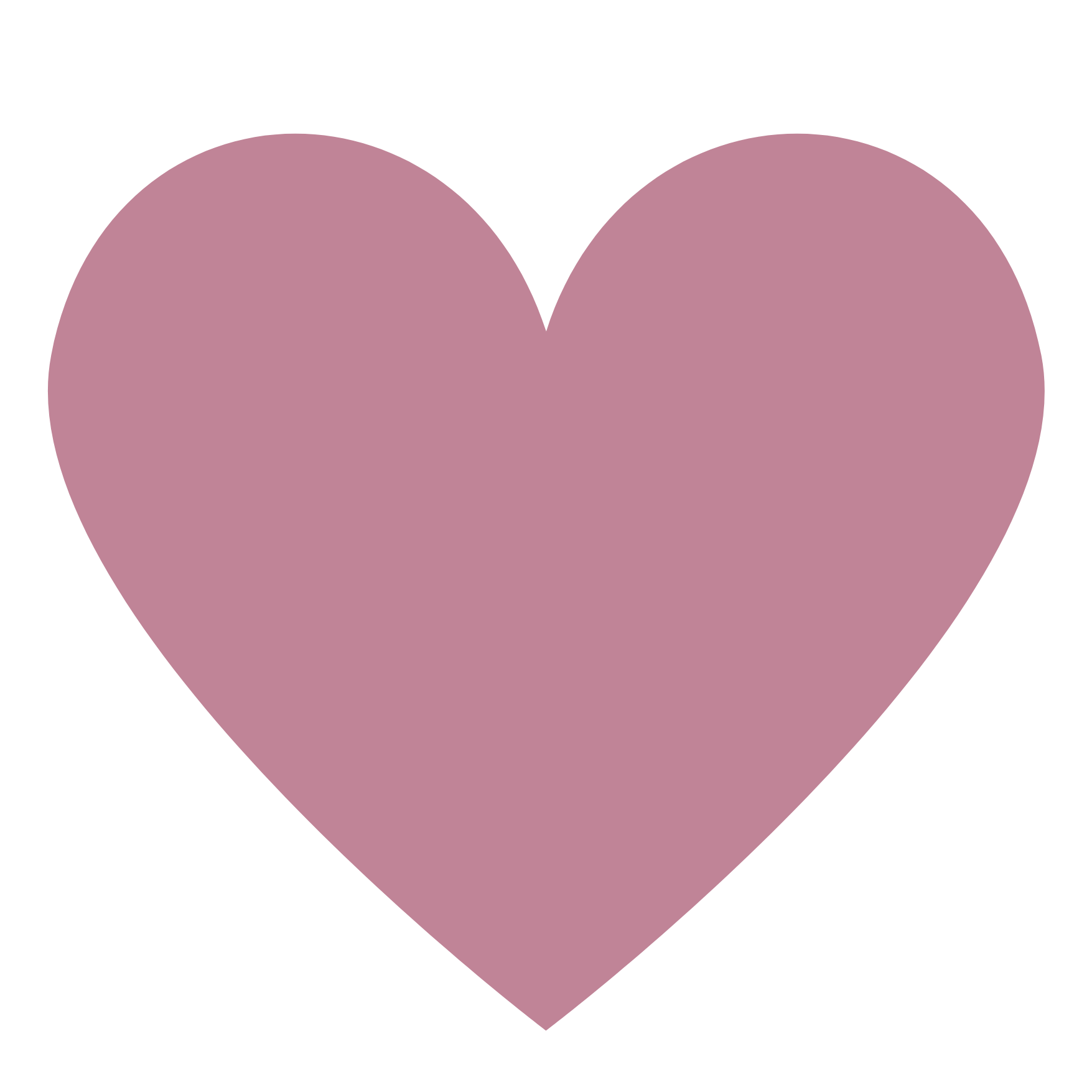 Coeur rose foncé